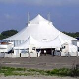 Witte circustent