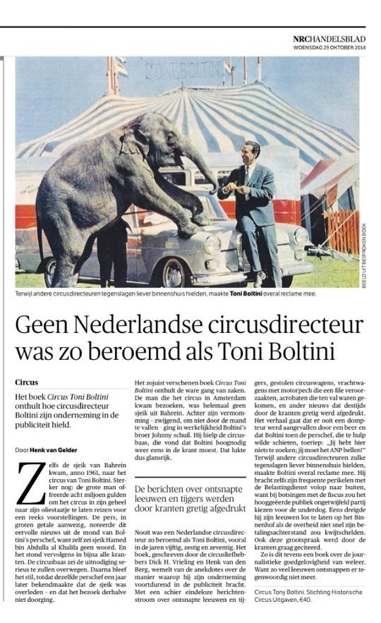 Artikel NRC Boek Boltini